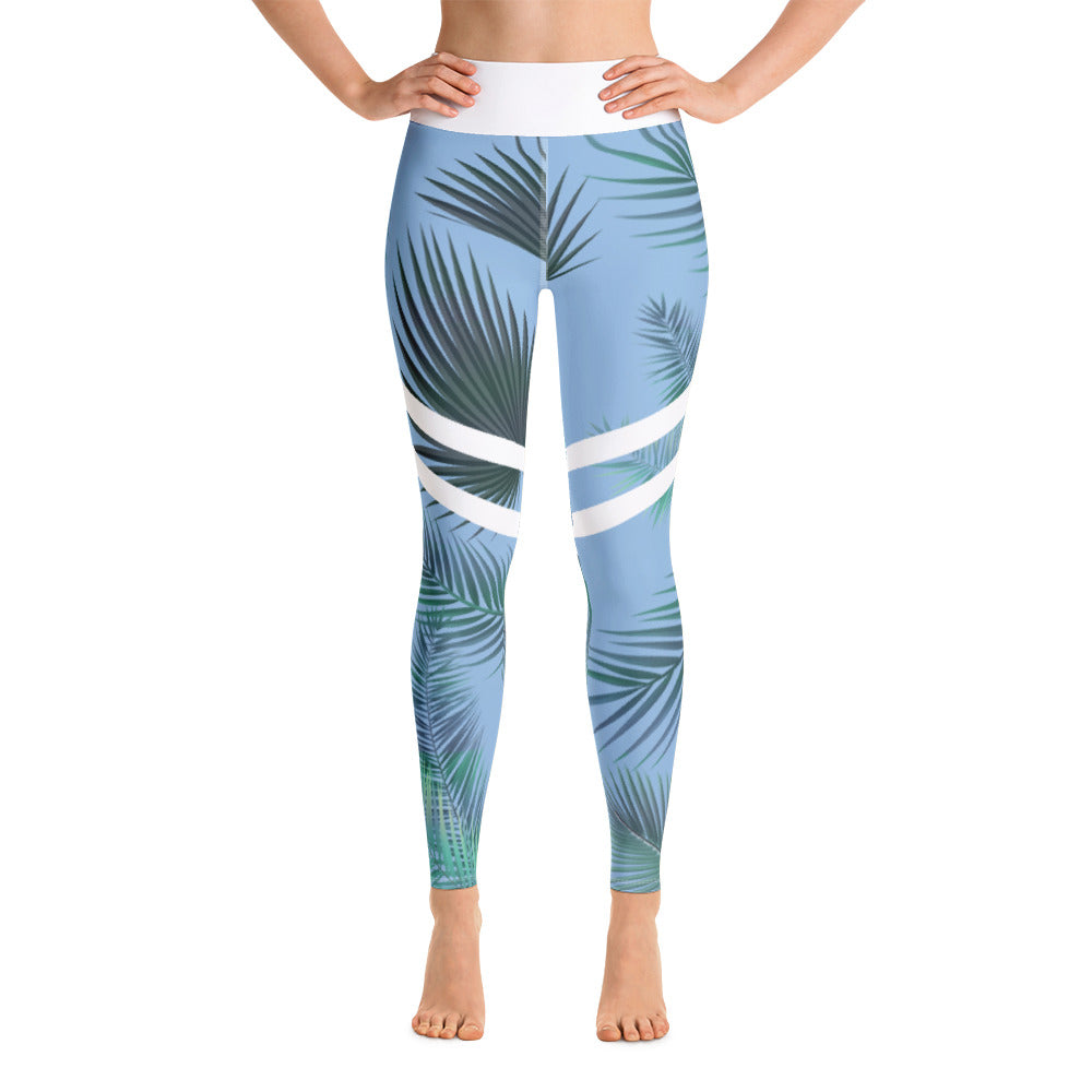 Tropical Brunch Yoga Pants (Blue)